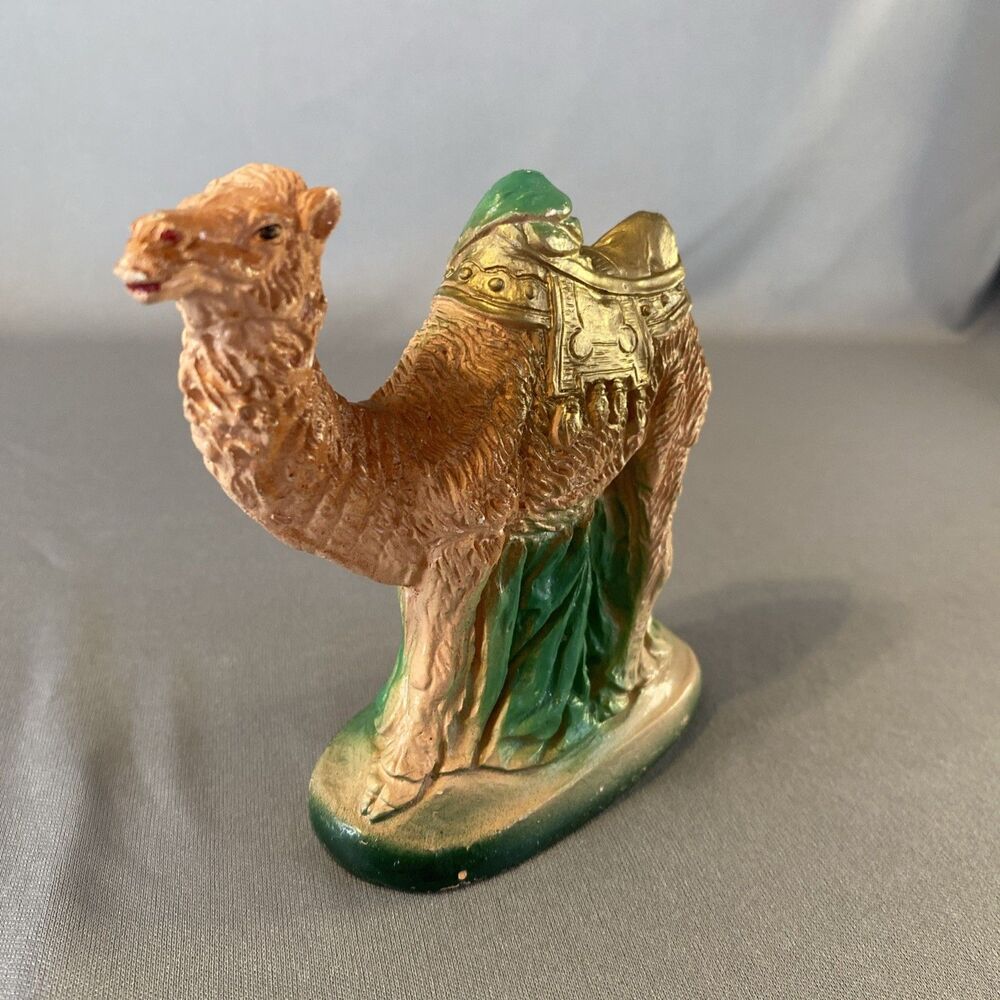 Vintage Nativity Replacement Figure Double Hump Camel 4"  Tall Standing